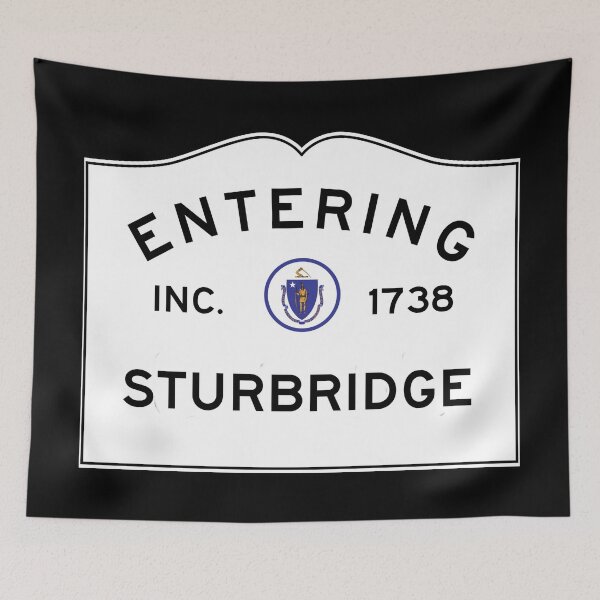 Item preview, Entering Sturbridge Massachusetts - Commonwealth of Massachusetts Road Sign  designed and sold by NewNomads.