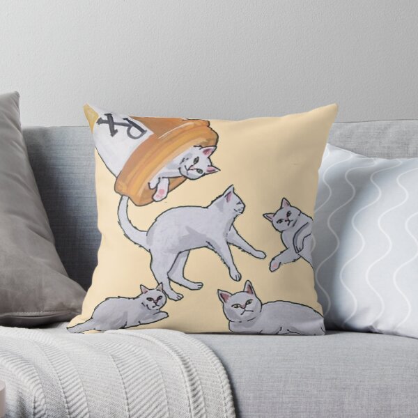 Addicted to Cats Throw Pillow