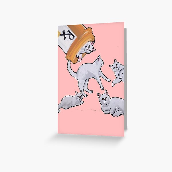Addicted to Cats Greeting Card