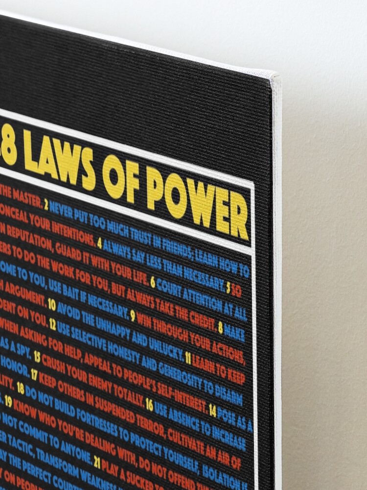 The 48 Laws Of Power Poster Self Help Magnet for Sale by Jack Curtis