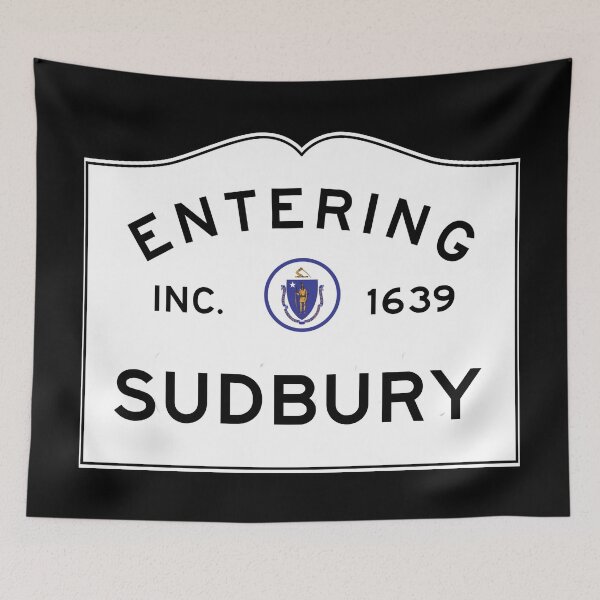 Item preview, Entering Sudbury Massachusetts - Commonwealth of Massachusetts Road Sign  designed and sold by NewNomads.
