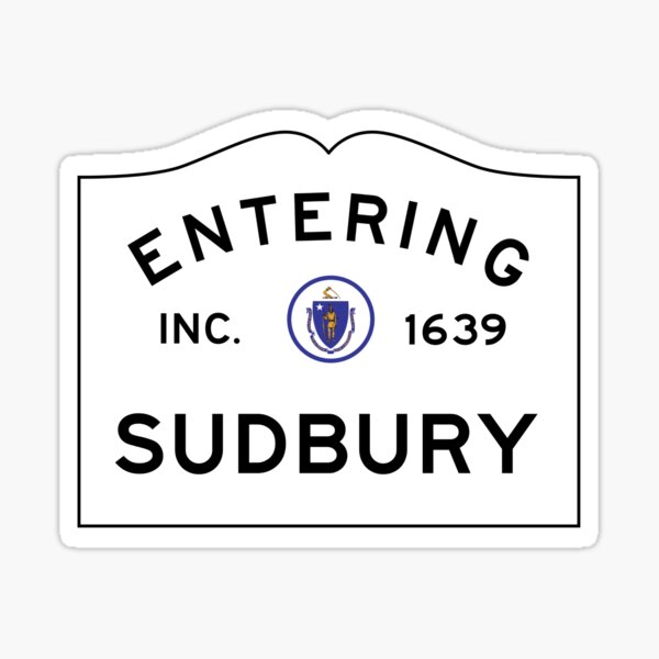 Item preview, Entering Sudbury Massachusetts - Commonwealth of Massachusetts Road Sign  designed and sold by NewNomads.