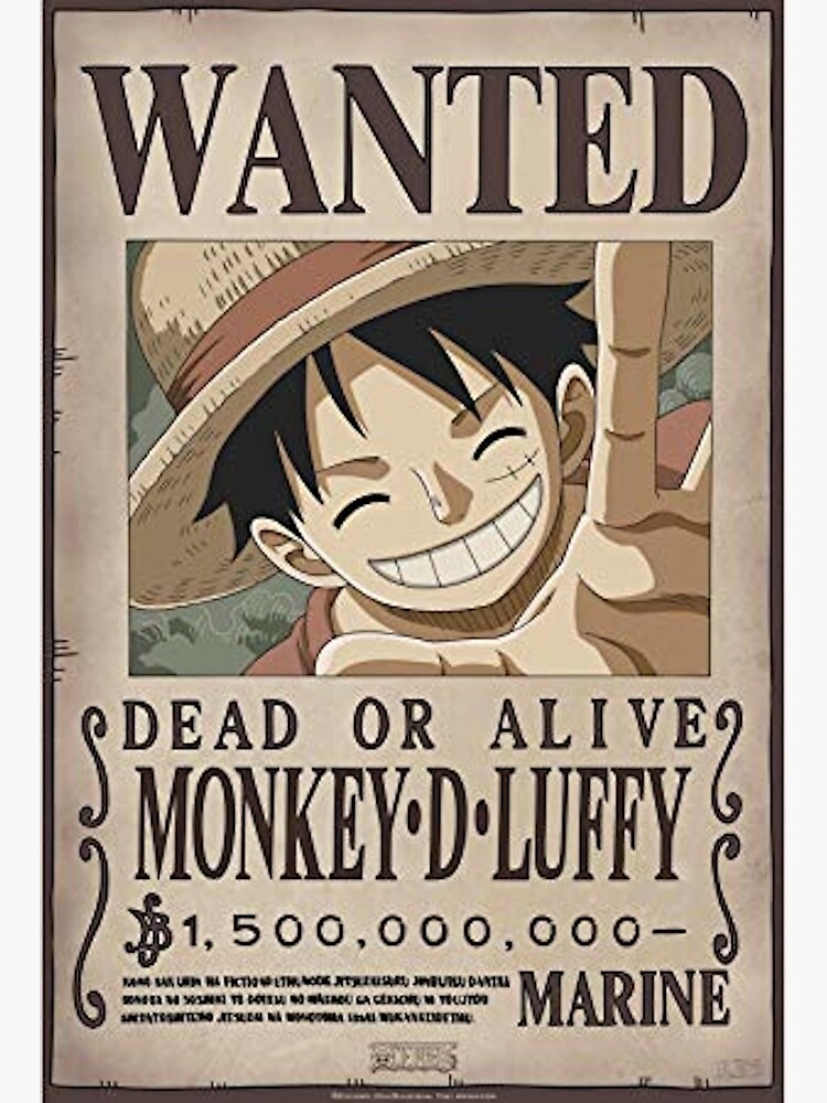  Luffy Wanted Poster Poster For Sale By JVLIUS Redbubble