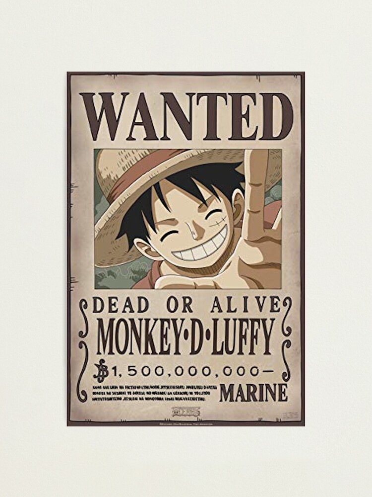 Luffy Wanted Poster Photographic Print By Jvlius Redbubble