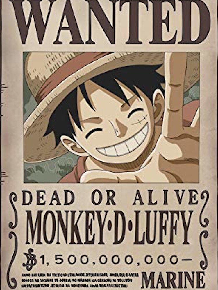 Luffy Wanted Poster T Shirt By Jvlius Redbubble