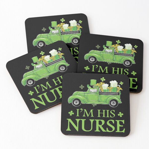 Item preview, I'm His Nurse Car Truck Beer Drinking Shamrock Patricks Day designed and sold by IceNiceIce.