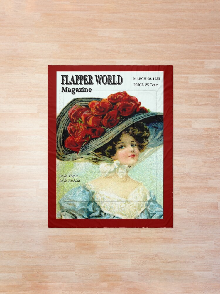 Alternate view of FLAPPER WORLD : Vintage 1925 Fashion Magazine Advertising Print Comforter