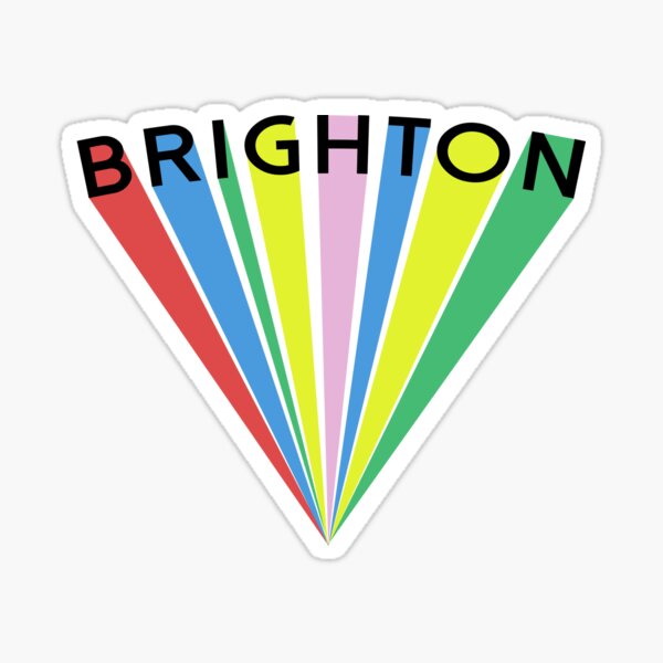 "Brighton" Sticker for Sale by PaletteDesigns Redbubble