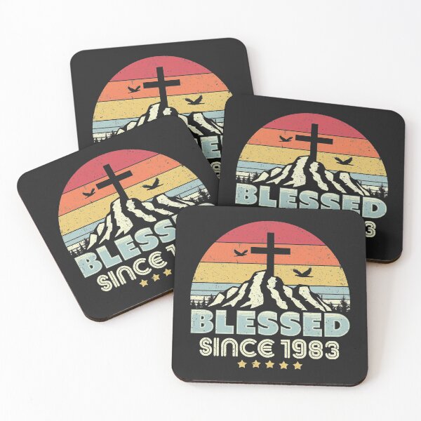Item preview, Blessed Since 1983 Print. Vintage, Christian Birthday Gift Graphic designed and sold by PackAPunch.