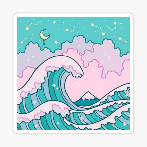 Aperçu de l'œuvre vagues créée et vendue par freshbobatae.