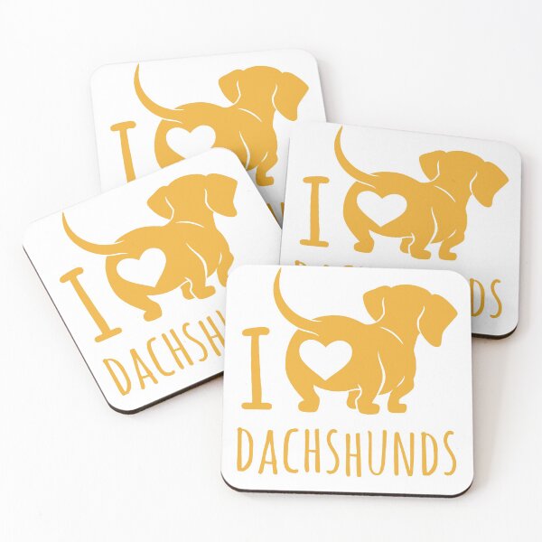 Item preview, I Love Dachshund Butt Brown designed and sold by stlgirlygirl.