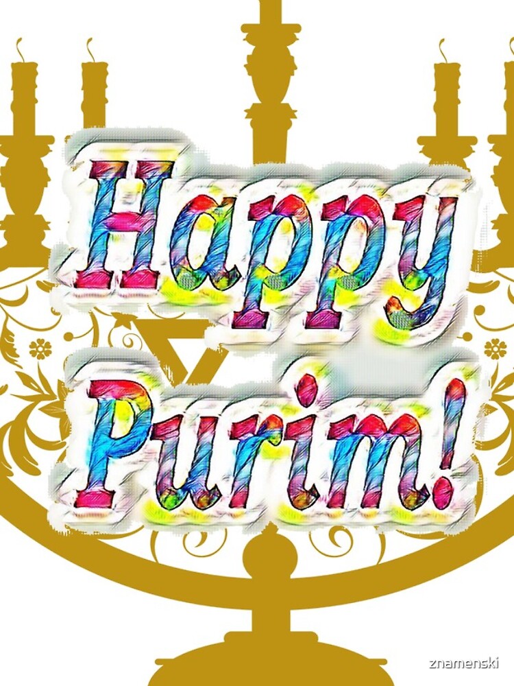 Purim, Jews, King Ahasuerus, Queen Vashti, Jewish girl, Esther, antisemitic Haman, Mordechai, feast by znamenski