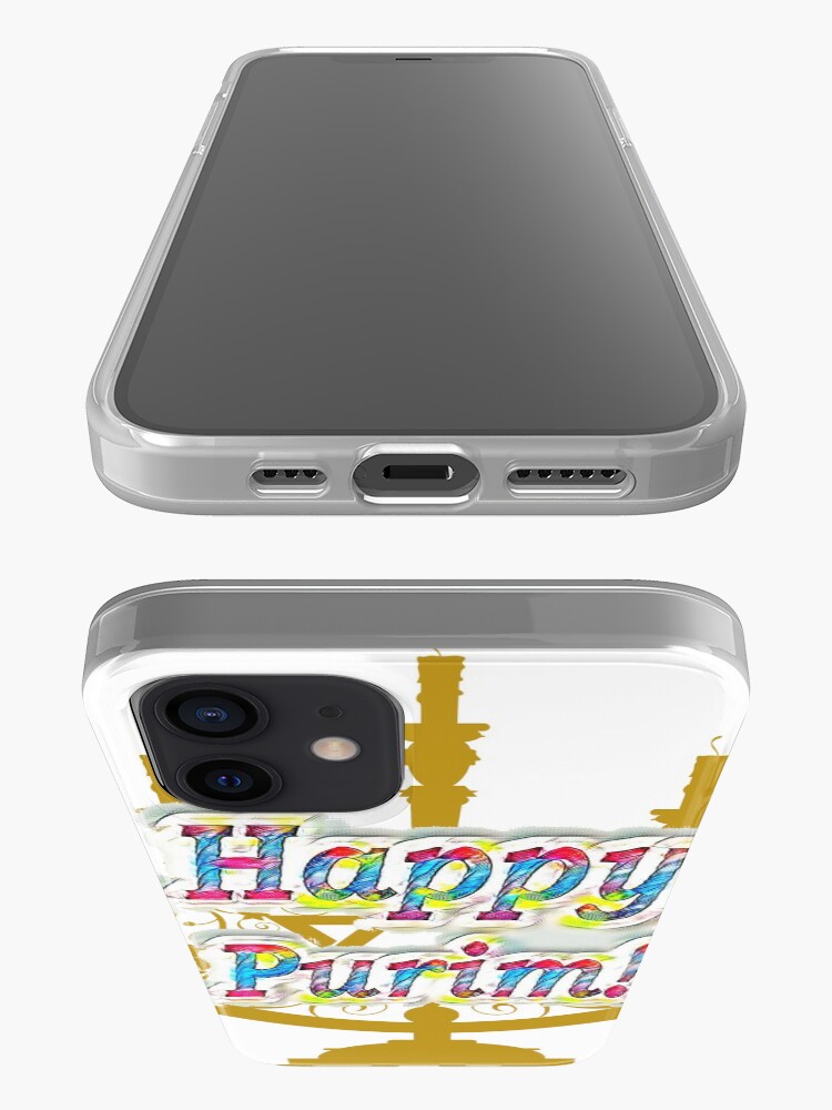 Alternate view of Purim, Jews, King Ahasuerus, Queen Vashti, Jewish girl, Esther, antisemitic Haman, Mordechai, feast iPhone Case
