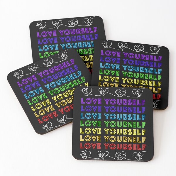 Item preview, Love yourself rainbow hearts design designed and sold by NoonaStudio.