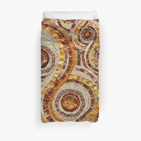 Mosaic art by Sue Kershaw Ganges Karma Duvet Cover