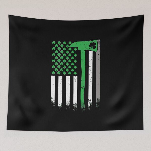 Item preview, Irish American Flag Firefighter Usa Shamrock St Patricks Day designed and sold by IceNiceIce.