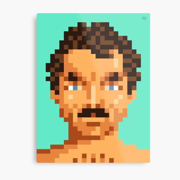 His mustache Metal Print