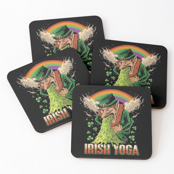 Item preview, St Patricks Day Drunk Leprechaun Puke Irish Yoga designed and sold by BallonFlyToSky.