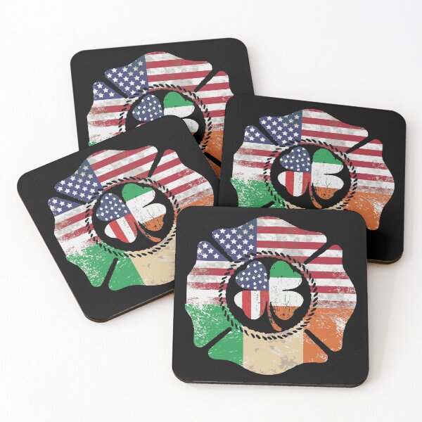 Item preview, Firefighter St Patrick Irish American Flag designed and sold by WanitaDesign.