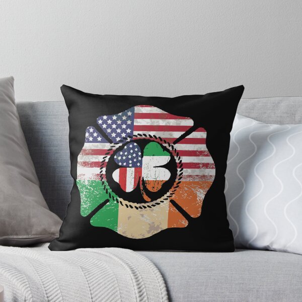 Item preview, Firefighter St Patrick Irish American Flag designed and sold by WanitaDesign.
