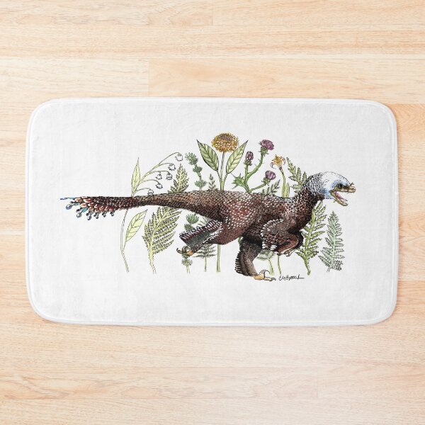 Item preview, Velociraptor and plant life designed and sold by Elin Björck.