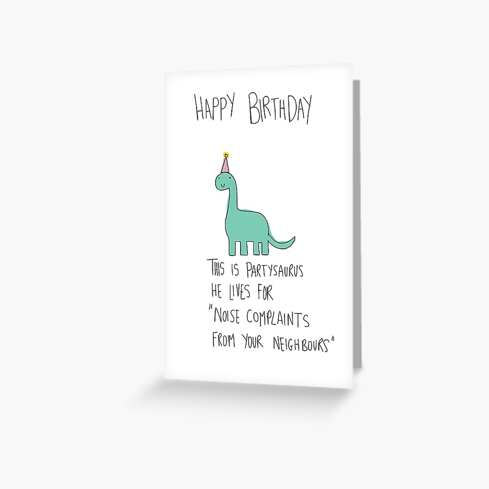 Partysaurus Greeting Card