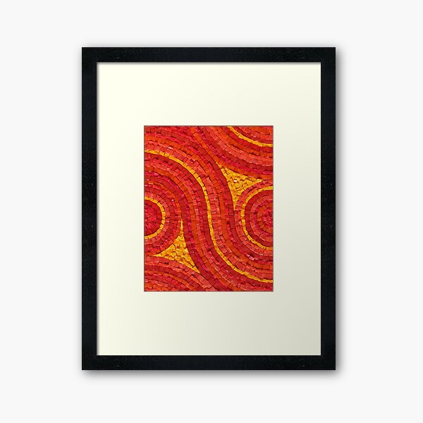 Mosaic art by Sue Kershaw Feeling the Heat Framed Art Print