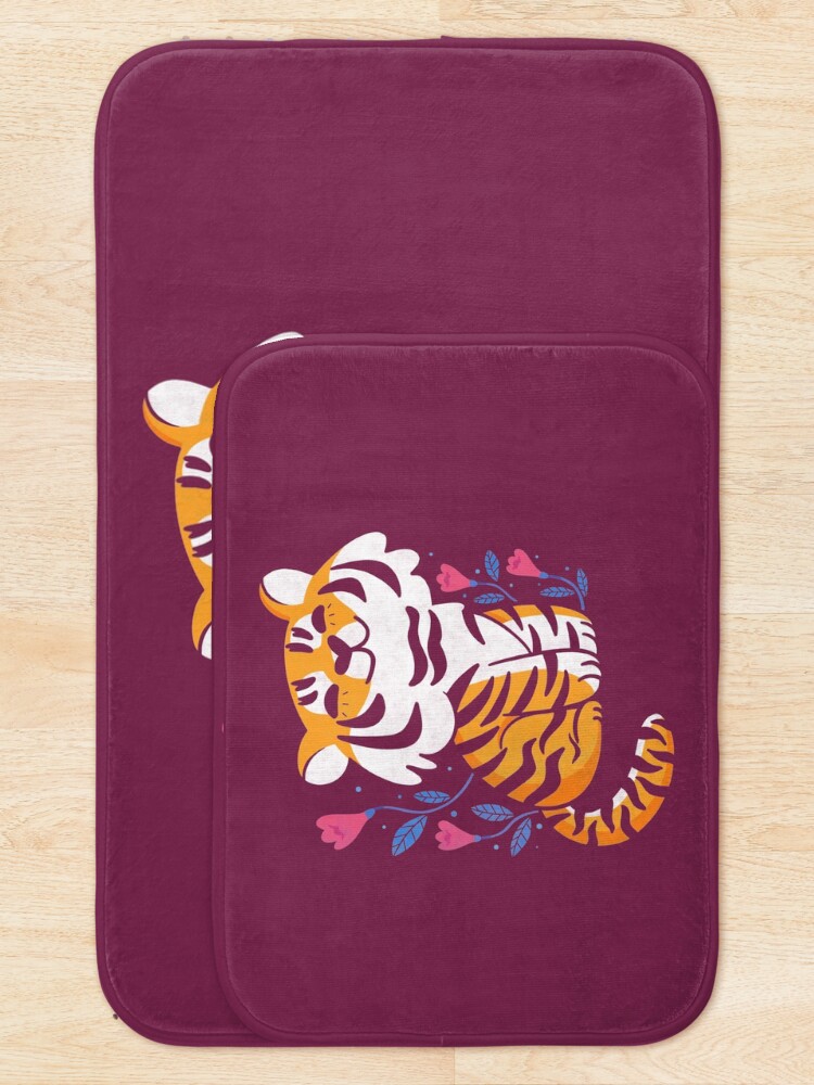 Alternate view of Flower Tiger Bath Mat