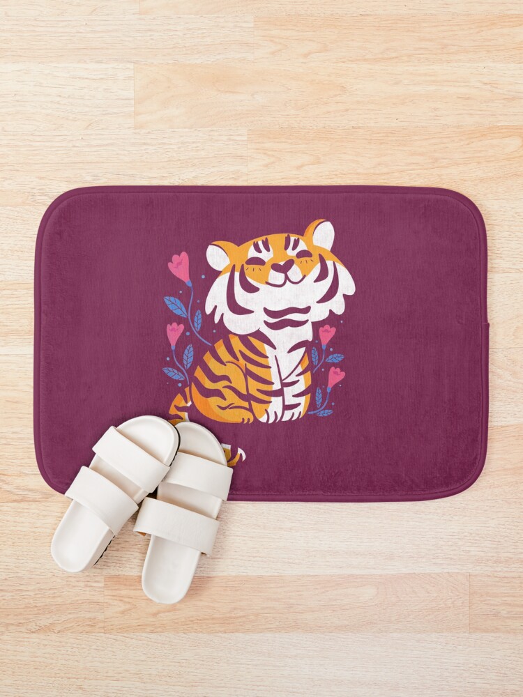 Alternate view of Flower Tiger Bath Mat