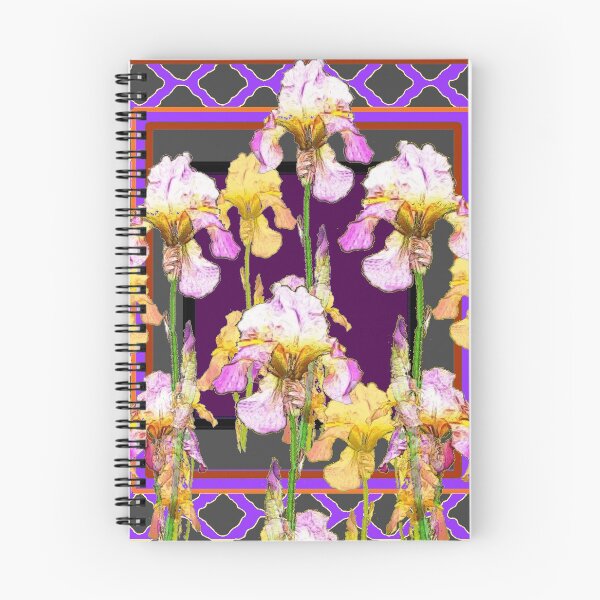 Item preview, FUCHSIA PINK GARDEN LATTICE & IRIS GARDEN MODERN ART designed and sold by sharlesart.