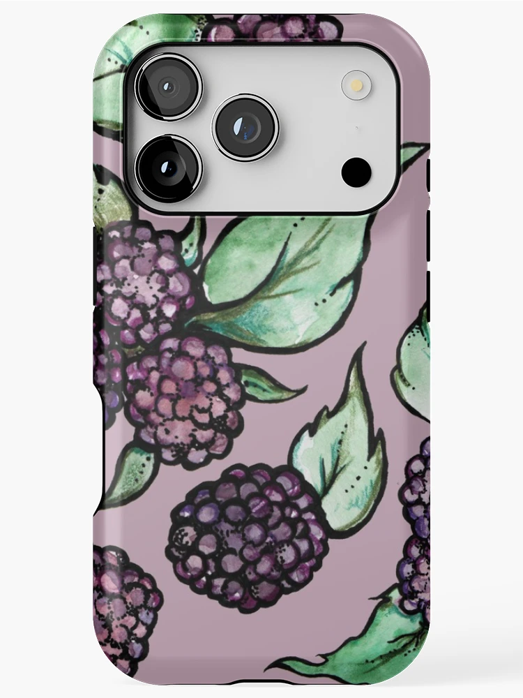 Thumbnail 1 of 4, iPhone Case, Black Raspberry pattern designed and sold by FrictionMaxxing.
