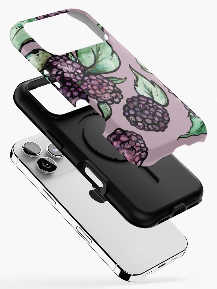 Thumbnail 2 of 4, iPhone Case, Black Raspberry pattern designed and sold by FrictionMaxxing.