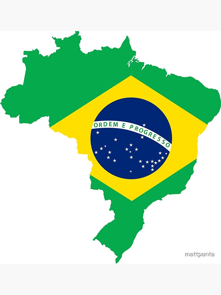 épingler la carte avec le drapeau du brésil sur la carte du monde