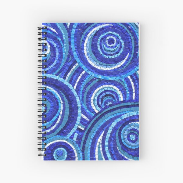 Mosaic art by Sue Kershaw Starry Eyed Spiral Notebook