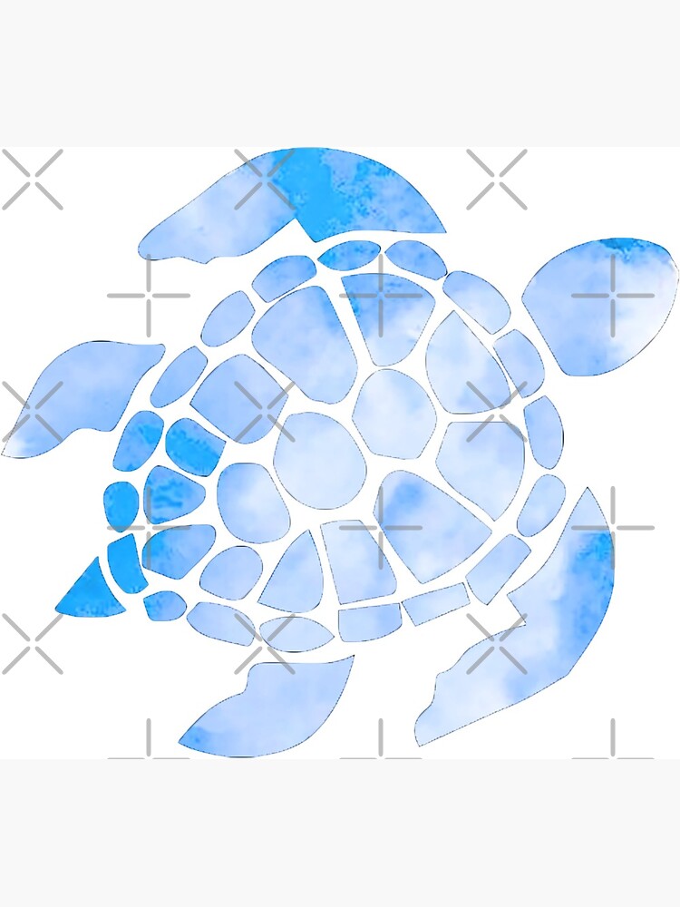 blue watercolor turtle outline greeting card by creationsbykels redbubble redbubble