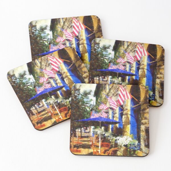 Item preview, Sidewalk Cafe Hawley - Red White and Blue designed and sold by JanineRileyArt.