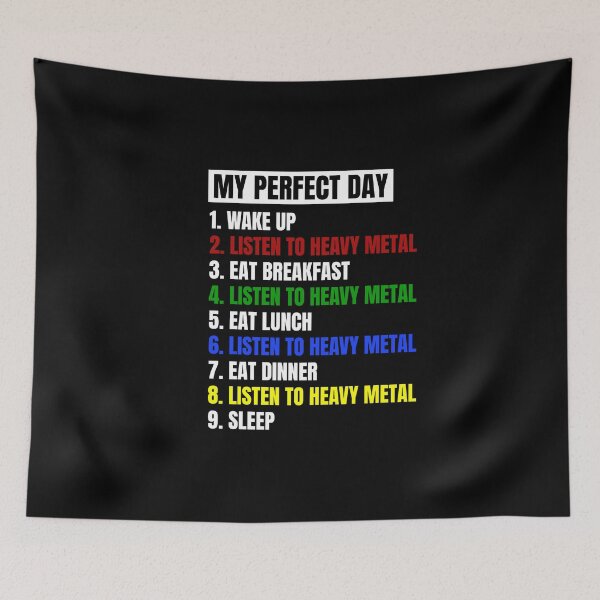 Item preview, My Perfect Day Listening To Metal designed and sold by juvajay.