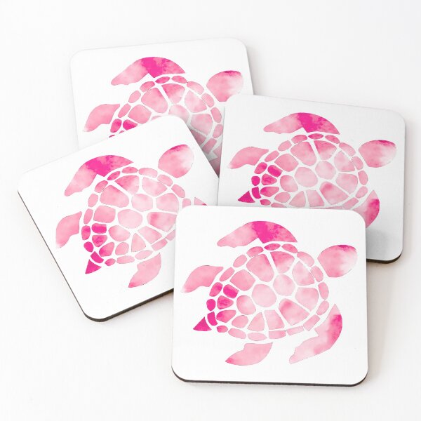 Item preview, Pink Watercolor Turtle Outline designed and sold by creationsbykels.