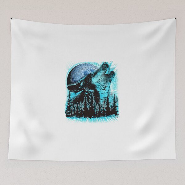 Item preview, Wolf,Moon,Printed,Graphic Tshirt,Animals,Pets designed and sold by Fiesta1000.
