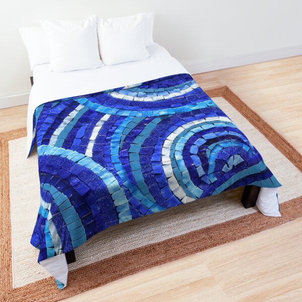Mosaic art by Sue Kershaw Starry Eyed Comforter