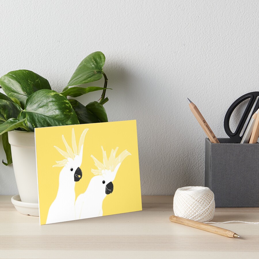 Cockatoos Art Board Print