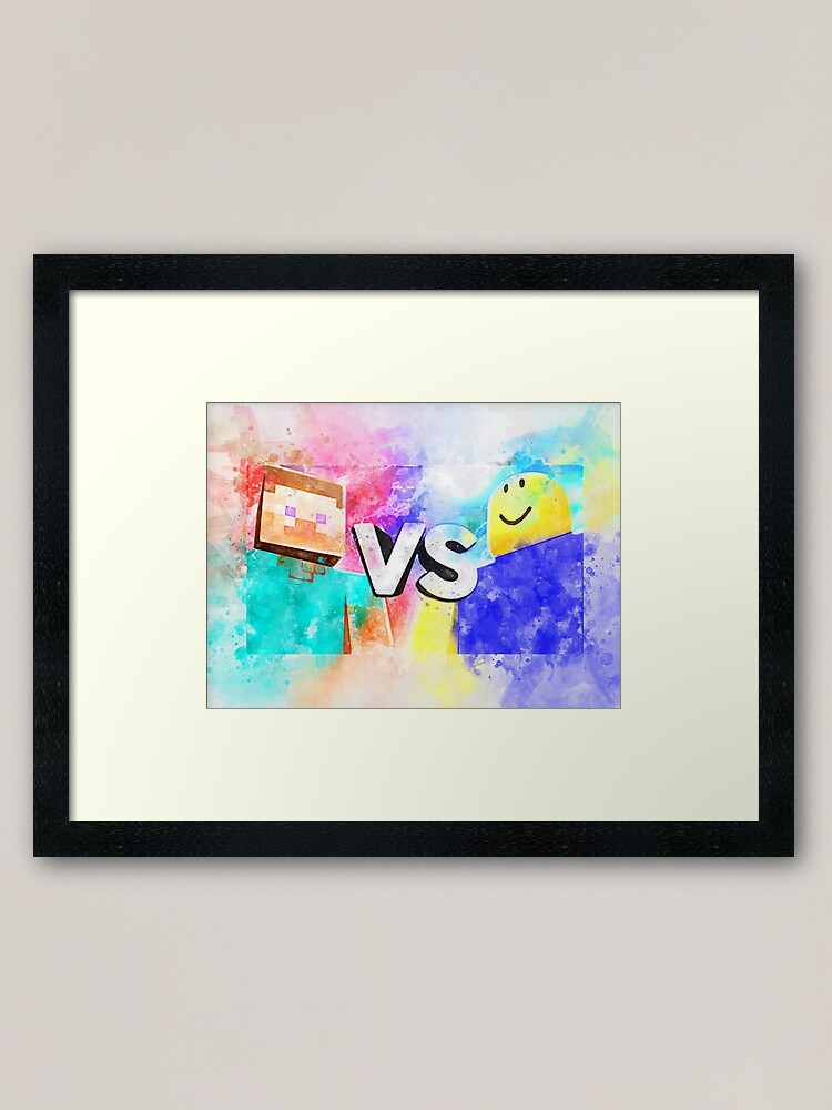 Roblox Single Stage Vs Framed Art Print By Best5trading Redbubble - wall art roblox