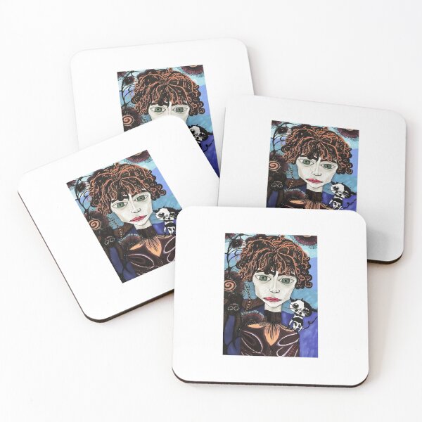 Item preview, The curls, the boy, the cat and the bat designed and sold by IArtForCoffee.