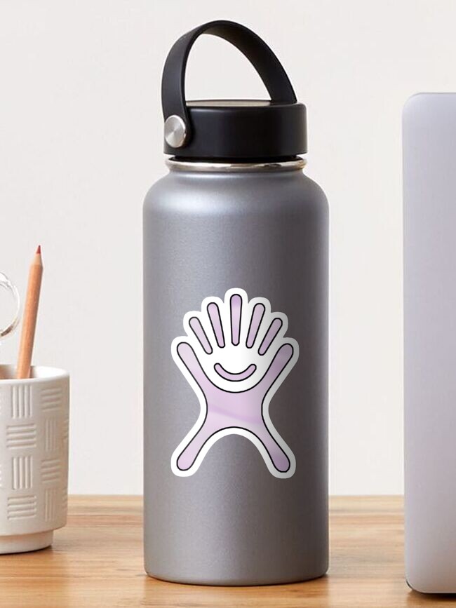 Purple hydro flask with hot sale stickers