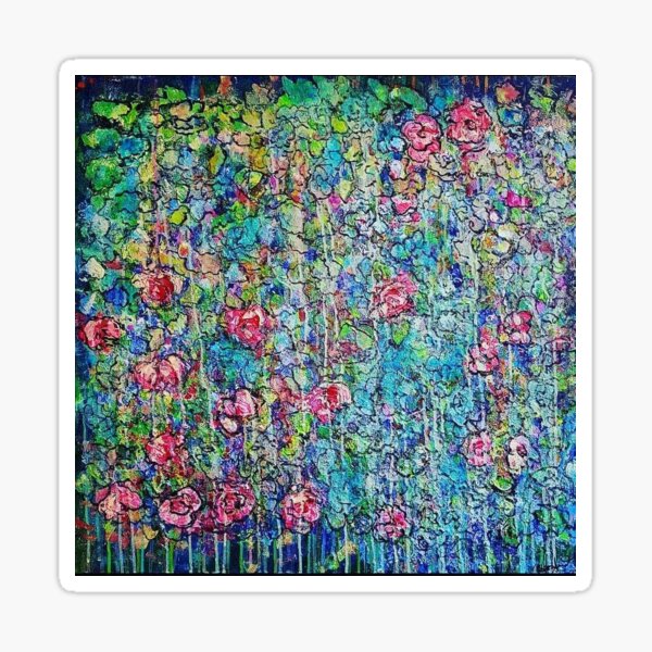 Roses, turquoise Sticker