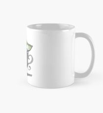 Baby Yoda in a Hand Painted Watercolor Coffee Cup Classic Mug