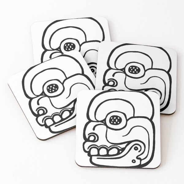 Item preview, Number 10 Mayan Glyph Skull Head designed and sold by Braindeadbert.