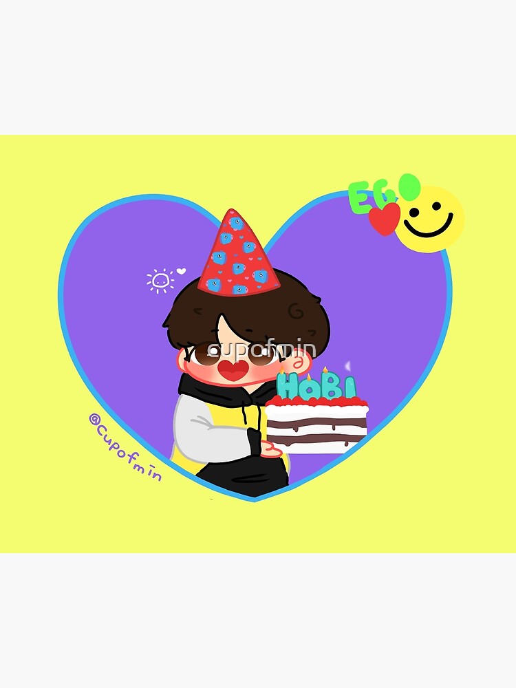 Bts J Hope Birthday Picture Fanart Postcard By Cupofmin Redbubble