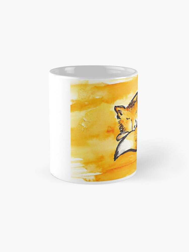 Alternate view of cute sleeping fox Coffee Mug