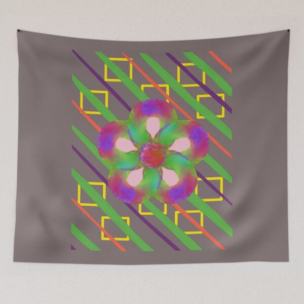 Item preview, Abstract Marbled Multicolored Image with Flower designed and sold by Sendreka.